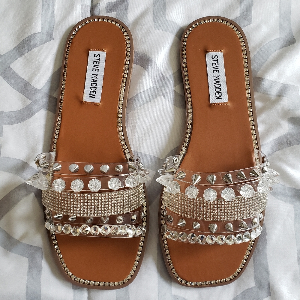 Steve Madden Clear Leandra Sandal (read descrip)